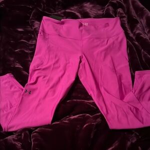 NWT!!!  Under Armour Pink Leggings with side pocket!